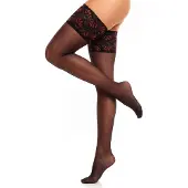 Glamory Calze autoreggenti 'Deluxe 20' rosso