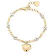 Brosway Braccialetto oro cristalli cuore chakra BHKB212 — Braccialetto