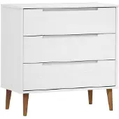 vidaXL Comodino MOLDE Bianco 80x40x80 cm in legno massello di pino