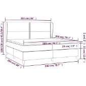 vidaXL Letto a molle con materasso nero 200x200 cm in velluto