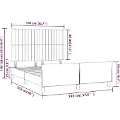 vidaXL Struttura letto senza materasso Taupe 140x200 cm tessuto