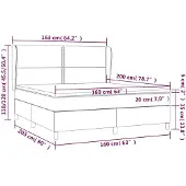 vidaXL Letto a molle con materasso grigio scuro 160x200 cm in velluto