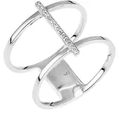 Diamant L'Eternel Anello 'Ring aus 375 Weißgold mit Diamant' argento