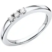 Diamant L'Eternel Anello 'Ring aus 375 Weißgold mit Diamant' argento