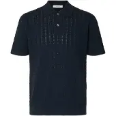 Selected Camicia Polo In Maglia Uomini Blu S