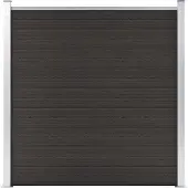 vidaXL Elemento di recinzione in WPC 180x186 cm nero