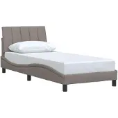 vidaXL Struttura letto senza materasso "Hanko" Taupe 90x200 cm in tessuto