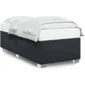 vidaXL Struttura letto nera 100x200 cm in Pelle finta