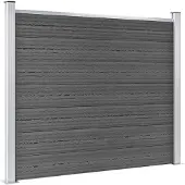 vidaXL Set di elementi di recinzione WPC 872x146 cm nero