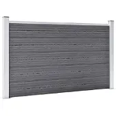 The Living Store Gartenzaun WPC 526x106 cm Grau