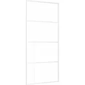 vidaXL Porta scorrevole ESG vetro e alluminio opaco 90x205 cm Bianco