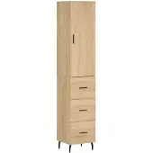 vidaXL Credenza Sonoma-quercia 34,5x34x180 cm Materiale a base di legno