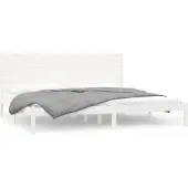 vidaXL Letto in legno massiccio bianco 180x200 cm