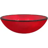 vidaXL WASHBAIN 42X14 cm Temperiertes Glasrot