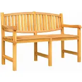 vidaXL Panchina da giardino 149,5x60x90 cm in teak massiccio