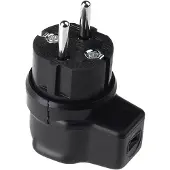 Bachmann Spina angolare in gomma piena , IP44, nero