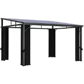 vidaXL Padiglione con tende 405x294x244 cm antracite