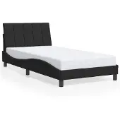 vidaXL Giroletto con testiera in velluto nero 100x200 cm