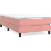 vidaXL Struttura letto rosa 90x200 cm in velluto