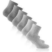 Rohner Sport Quarter Calze casual (39-42, grigio)