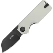 Kubey Coltello pieghevole Boxer Linerlock Black Blade, white