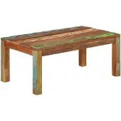 vidaXL Tavolino 110x55x40 cm in legno massiccio di recupero