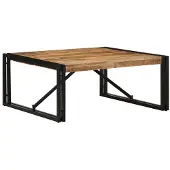 vidaXL Tavolino 80x80x35 cm Legno massiccio grezzo di mango