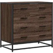 vidaXL Cassettiera look rovere marrone 70x41x70 cm materiale a base di legno