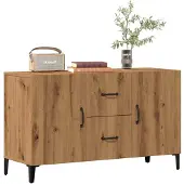 vidaXL Credenza Artisan in rovere 100x36x60 cm materiale a base di legno