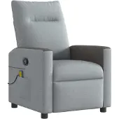 vidaXL Sedia da massaggio in tessuto grigio chiaro