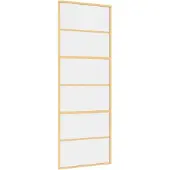 vidaXL -Schiebetür 76x205 cm klares ESG -Glas und Aluminium Gold gefärbt