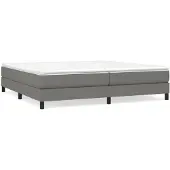 vidaXL Struttura letto a molle insacchettate grigio scuro 200x200 cm tessuto
