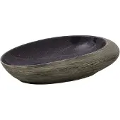 vidaXL Lavabo da appoggio viola e grigio, ovale, 59x40x14 cm, Vetroceramica