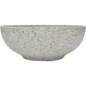 vidaXL Lavabo da appoggio grigio rotondo Ø41x14 cm in Vetroceramica