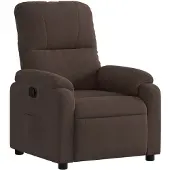 vidaXL Poltrona relax in tessuto microfibra marrone
