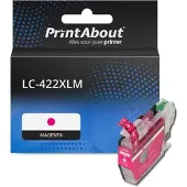 PrintAbout Cartuccia compatibile Brother LC-422XLM - Magenta Alta capacità