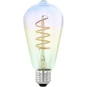 Eglo Lampadina LED E27 4W ST64 820 Filamento iridescente dimmerabile