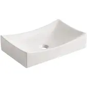 BEITZ & Walz AqvaVetroceramica lavabo da appoggio quadrato 540 x 345 mm bianco