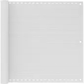 vidaXL Schermo privacy per balconi HDPE 90x400 cm bianco