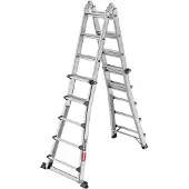 Hailo Scala multifunzione in alluminio Master M100, con 4 sezioni da 5 gradini ciascuna