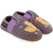 Haflinger Kid's Everest Quak Quak Pantofole Bambini (32, lilla)