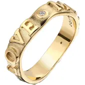 Elli Anello 'LOVE' oro / trasparente