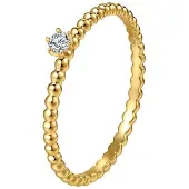 Dear Me Anello 'Endless Love' oro / trasparente