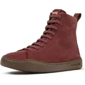 Camper per donna. K400817-004 Sneaker stivaletto in pelle Peu Touring bordeaux (37), Basso, Stringhe, Casual