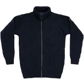 Devold Nansen Wool Cardigan Pullover di lana (M, blu/nero)