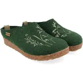 Haflinger Women's Grizzly Meadow Pantofole Donna (37, verde)