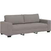vidaXL Set di divani a 2 pezzi con cuscini in tessuto taupe