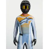 Alpinestars Maglia Techstar Maven 2027 Dust Blue Tangerine Black