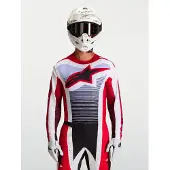 Alpinestars Maglia Techstar Maven 2027 Fire Red White Lavender Black