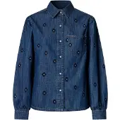Pepe Jeans per donna. PL3051541 Camicia Macie Animated blu navy (XS), Casual, Cotone, Manica lunga